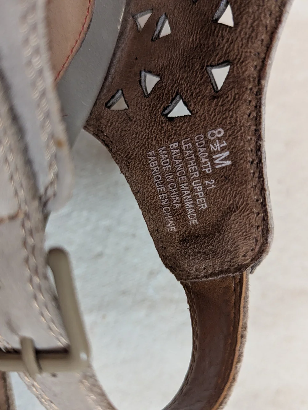 Cobb Hill Taupe Cutout Block Heel Sandals